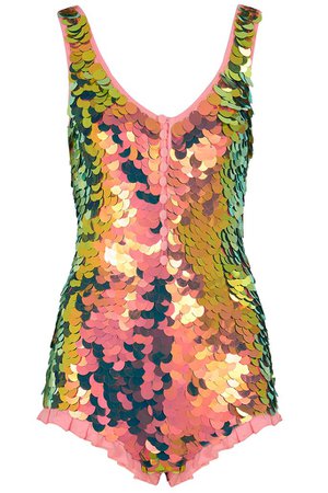 SEA CIRCUS SEQUIN PLAYSUIT - FLAME – Rosa Bloom