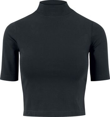 Ladies Cropped Turtleneck Tee | Urban Classics T-Shirt | null