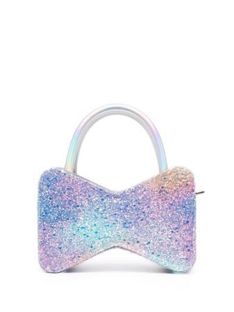 MACH & MACH Bow Glitter Mini Bag - Farfetch