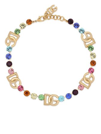 Dolce & Gabbana logo-plaque crystal-embellished Necklace - Farfetch