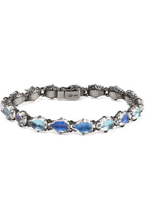 Larkspur & Hawk | Caterina rhodium-dipped quartz bracelet | NET-A-PORTER.COM