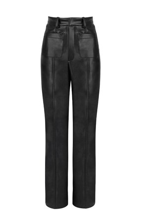 Clothing : Trousers : 'Grainne' Black Vegan Leather Trousers