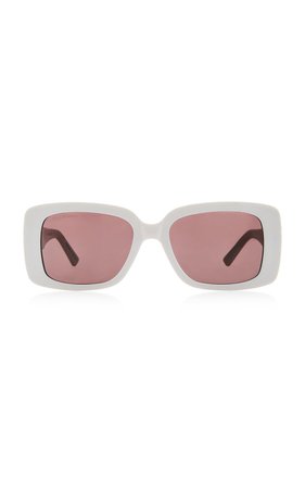Square-Frame Acetate Sunglasses by Balenciaga | Moda Operandi