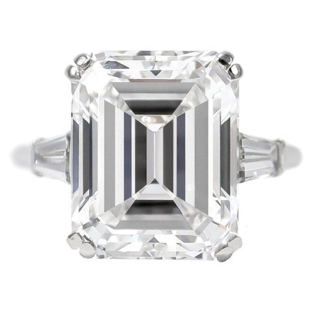 Van Cleef & Arpels 8.94 Carat E VVS1 Emerald Cut Diamond Ring