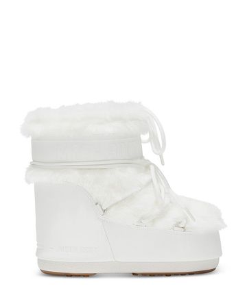 Moon Boot Women's Icon Lace Up Faux Fur Booties | Bloomingdale's