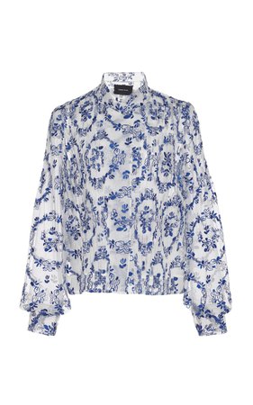 Pleated Bomber Blouse by Simone Rocha