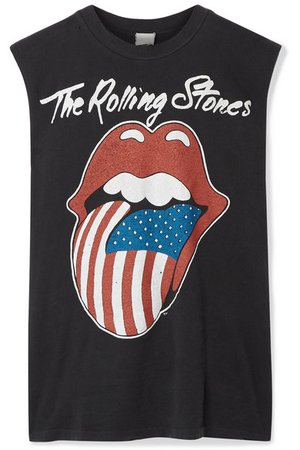 MadeWorn | The Rolling Stones distressed printed cotton-jersey tank | NET-A-PORTER.COM