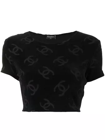 Chanel Chanel Pre-Owned 2001 CC-print Cashmere Top - Farfetch
