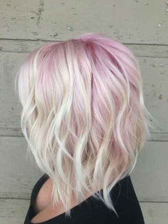 white and pink hair
