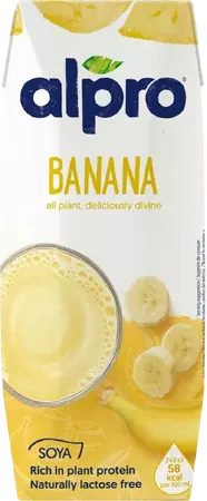 Напиток соево-банановый Alpro Soya banana обогащённый кальцием и витаминами 1.8%, 250мл - купить с доставкой в Самаре в Перекрёстке