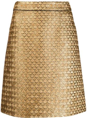fish-scales print skirt