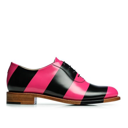 Mr. Smith Black and Neon Pink Striped Leather Women's Oxford – The Office of Angela Scott | Womens oxfords, Leather women, Neon pink