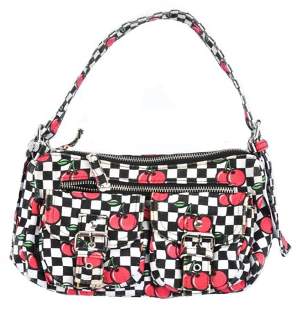 Mini Checkered Cherry Bag