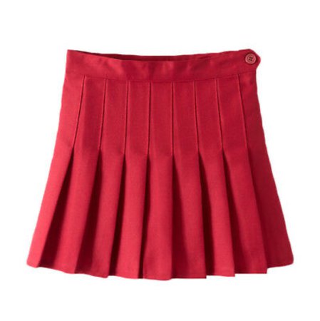 red pleated tennis skirt