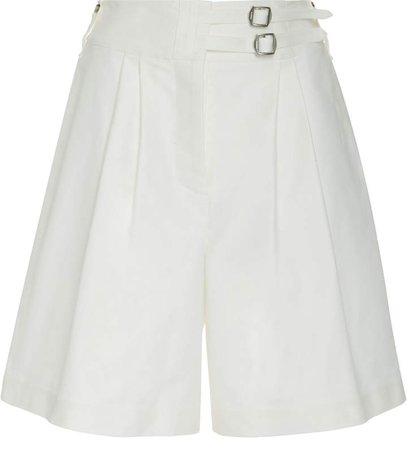 Belted Cotton Wide-Leg Shorts