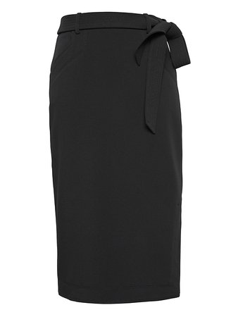 Belted Pencil Skirt with Side Slit | Banana Republic