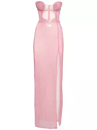 Sequin embellished cutout gown w/ slit - Nensi Dojaka - Women | Luisaviaroma