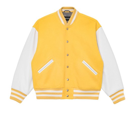yellow varsity jacket