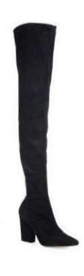 over the knee black boot