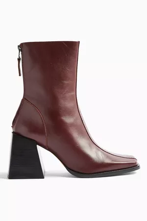 HADES Leather Red Boots | Topshop