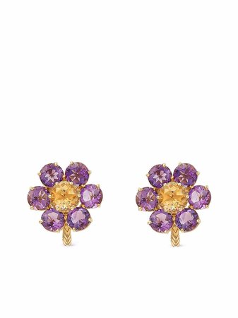Dolce & Gabbana 18kt yellow gold Spring gemstone earrings