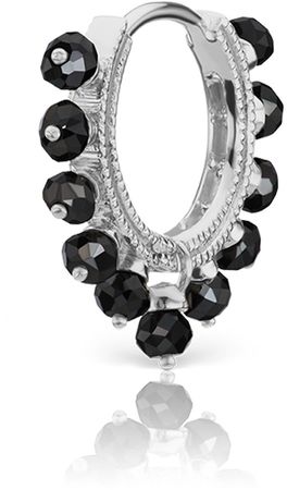 Coronet 8mm Black Diamond Earring