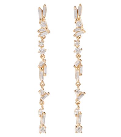 Suzanne Kalan - Iva 18kt gold drop earrings with diamonds | Mytheresa