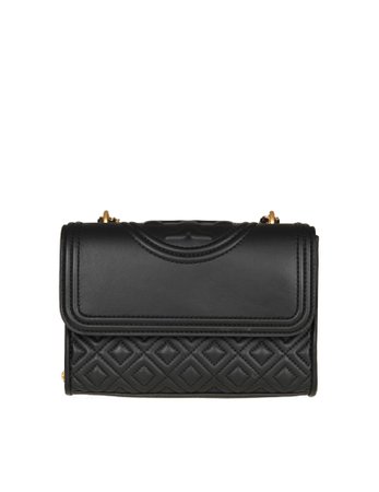 Tory Burch Small Fleming Bag In Black Leather