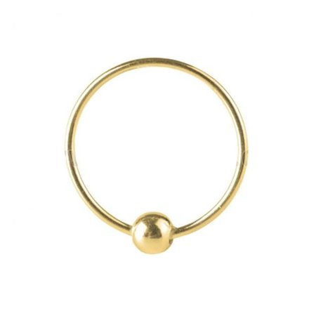 Trouva: Classic Gold Nose Ring With Ball 8mm