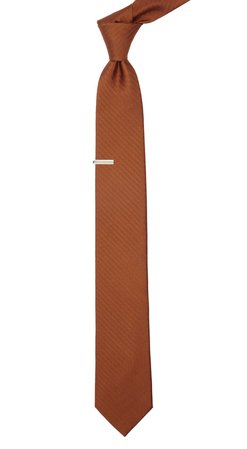 Sound Wave Herringbone Burnt Orange Tie | Men's Ties | Tie Bar