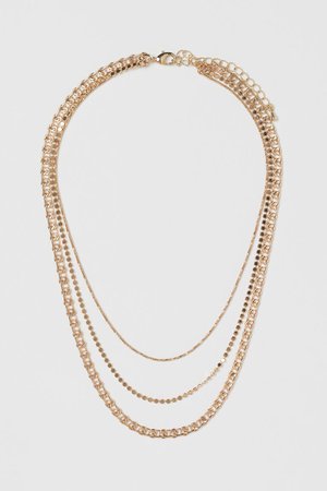 Three-strand necklace - Gold-coloured - Ladies | H&M