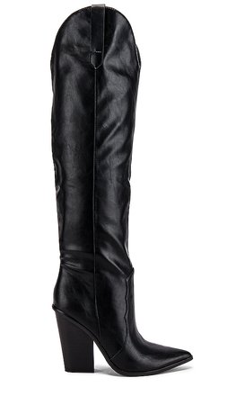 Steve Madden Ranger Boot in Black Leather | REVOLVE