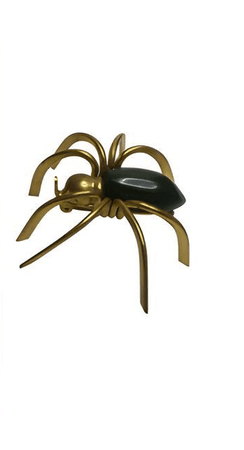 black spider brooch