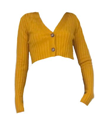 yellow button up cardi