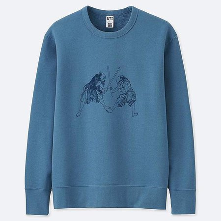 Hokusai Blue Graphic Sweatshirt