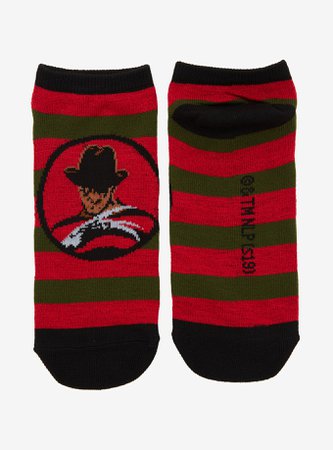 A Nightmare On Elm Street Freddy Sweater No-Show Socks