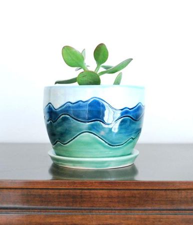 Blue Ridge Mountain Ceramic Planter, Succulent Planter, Lauren Sumner Pottery – Lauren Sumner Studio