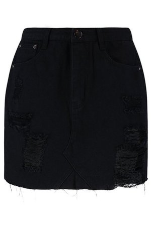 Western Distressed Denim Skirt | Boohoo