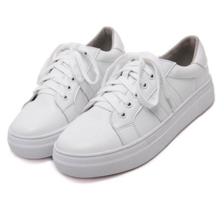White sneakers.