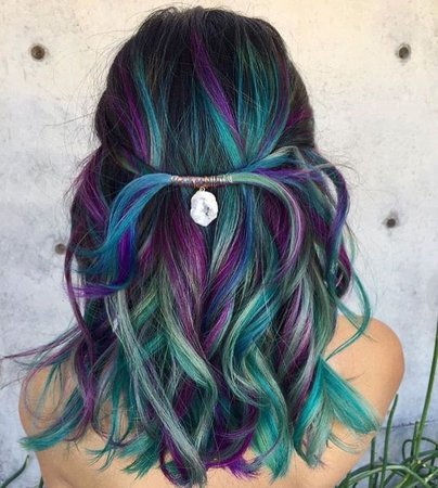 mermaid purple blue hair
