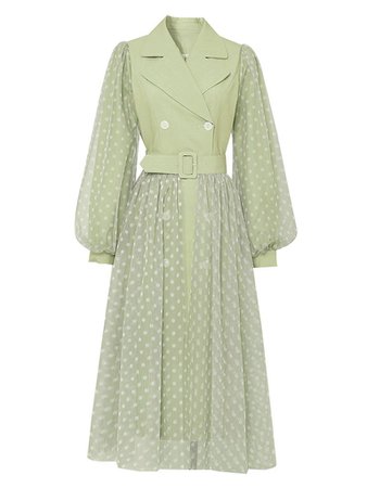Green Lace Lantern Sleeve 1950S Vintage Coat Set – Jolly Vintage