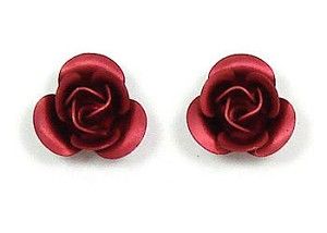 pink flower stopper earrings - Google Search
