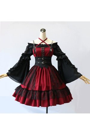 black red lolita dress - Google Search