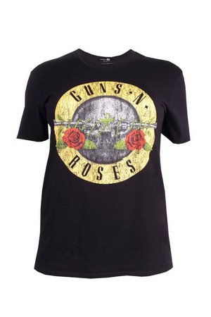 Plus Guns N Roses Slogan T-Shirt | Boohoo