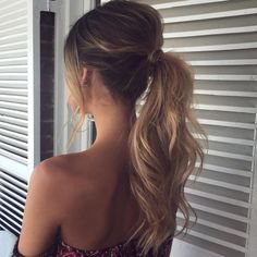 Tousled Low Ponytail | Hair styles, Long hair styles, Ponytail hairstyles