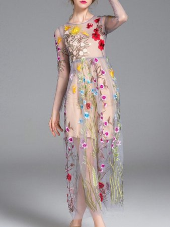 Sheer Floral Dress 1