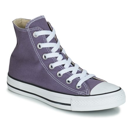 Converse CHUCK TAYLOR ALL STAR SEASONAL CANVAS HI Violet - Livraison Gratuite | Spartoo ! - Chaussures Basket montante Femme 48,99 €