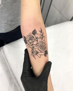 Discovered by anistis29. Find images and videos about tattoo, rose and tattos on We Heart It - the app to get lost in what … | Tattoos, Rose tattoos, Forearm tattoo
