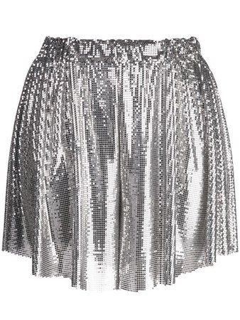 PACO RABANNE metallic shorts
