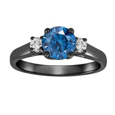 Black engagement ring diamonds